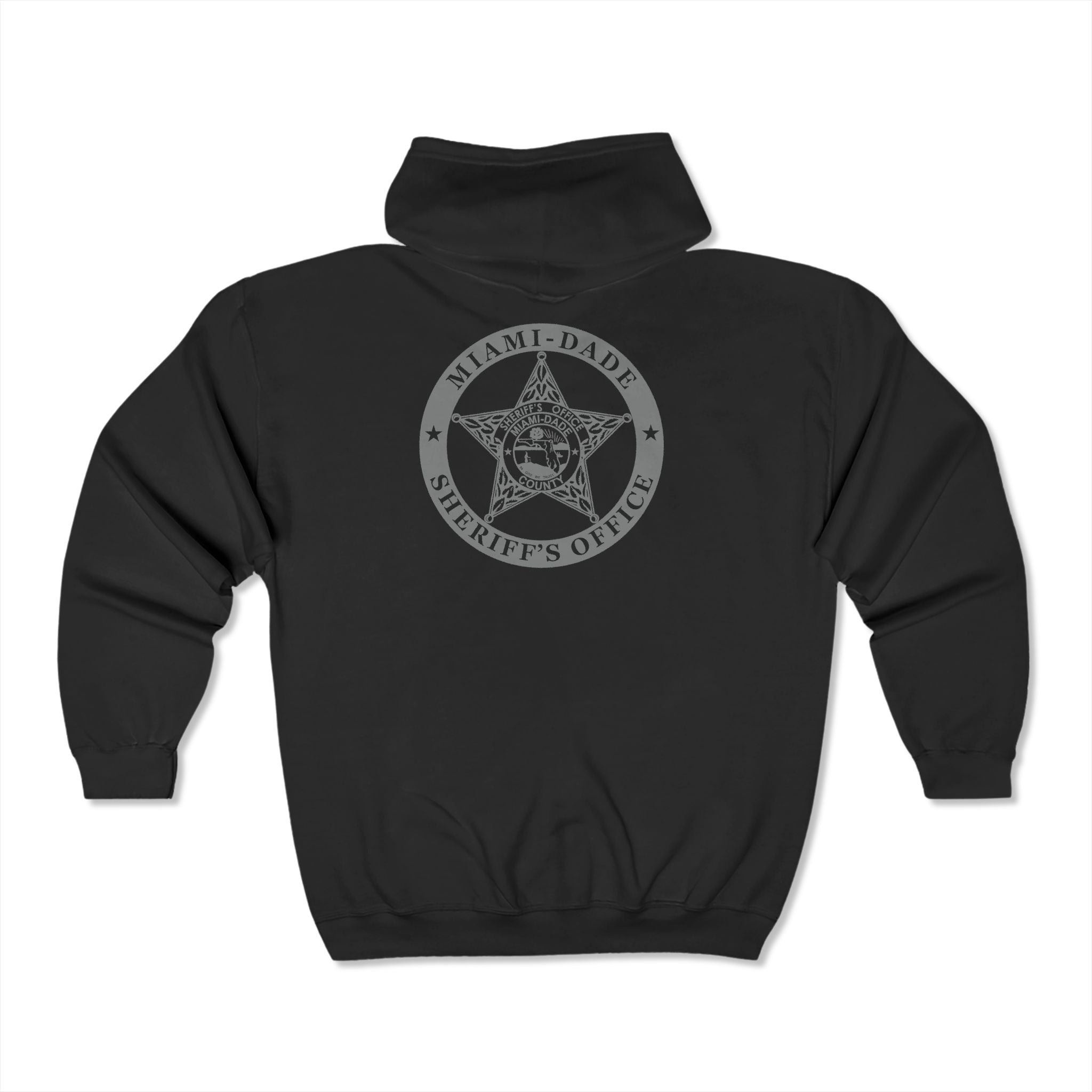 Black MDSO Zip Hoody (Badge on Back)