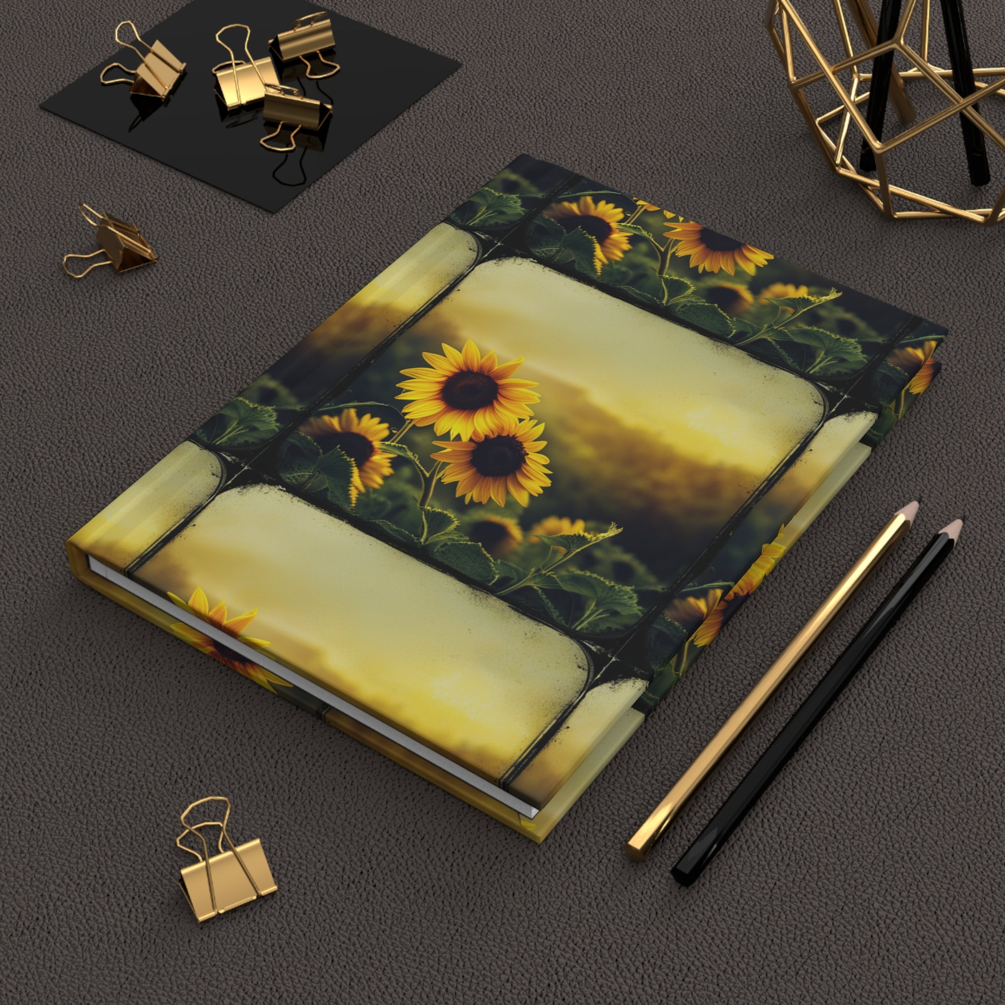 Sunflower Hardcover Journal Matte