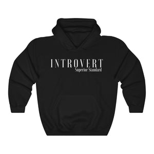 Introvert Black Unisex Hooded Sweatshirt - Superior Standard Apparel