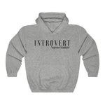 Introvert Grey Unisex Hooded Sweatshirt (Black Logo) - Superior Standard Apparel